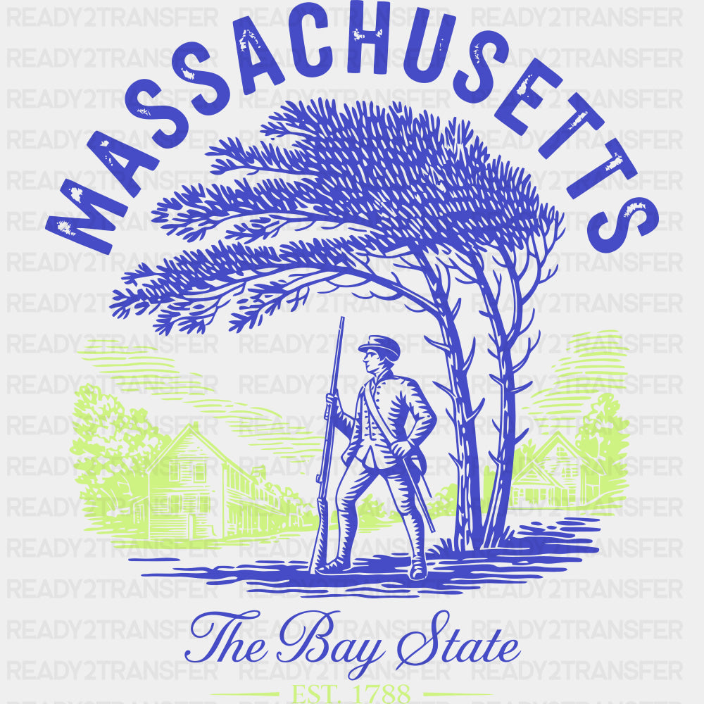 Massachusetts The Bay State - States & Cities DTF Transfer ready2transfer