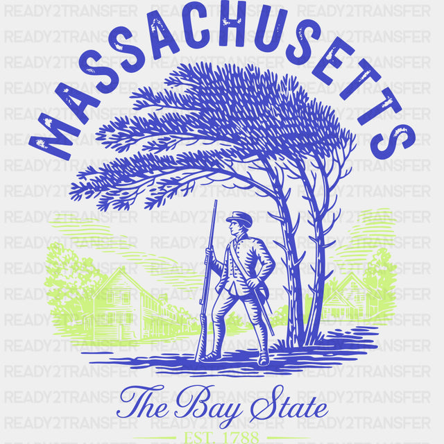 Massachusetts The Bay State - States & Cities DTF Transfer ready2transfer