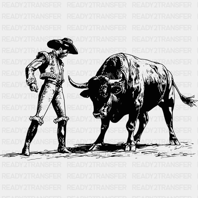 Matador & Bull - Animals DTF Transfers - Adult Unisex - S & M (10’’) / Dark Color Design (See Imaging)