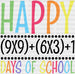 MATH PROBLEM 100 DAYS OF SCHOOL DTF Transfer ready2transfer Black