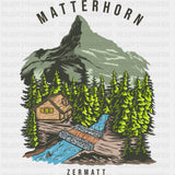 Matterhorn Zermatt - Hiking DTF Transfers ready2transfer Dark Color Design (See Imaging)