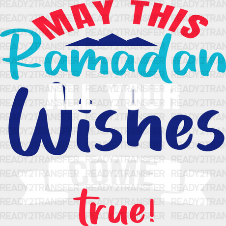 May Your Wishes Come True - Muslim Dtf Transfer Adult Unisex S & M (10’’) / Light Color Design