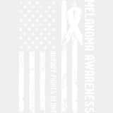 Melanoma Awareness Nobody Fights Alone - Melanoma DTF Transfers - Adult Unisex - S & M (10’’) / Light Color Design (See
