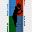Melbourne, London, Paris, New York - Tennis DTF Transfers ready2transfer Dark Color Design (See Imaging)