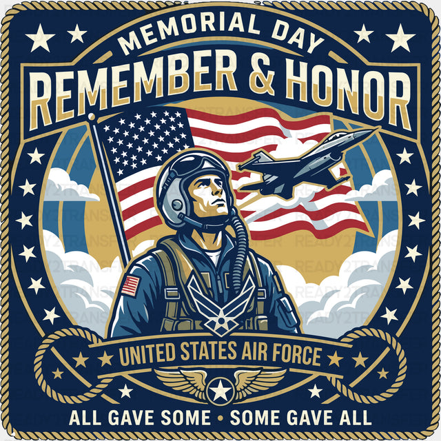 Memorial Day Remember & Honor - Air Force DTF Transfers