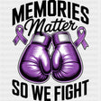 Memories Matter So We Fight - Alzheimer's Awareness DTF Transfer ready2transfer Dark Color Design (See Imaging)