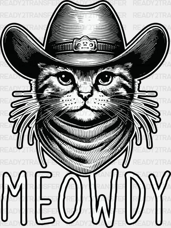 Meowdy Cowboy Cat - Cats Iron On DTF Transfer