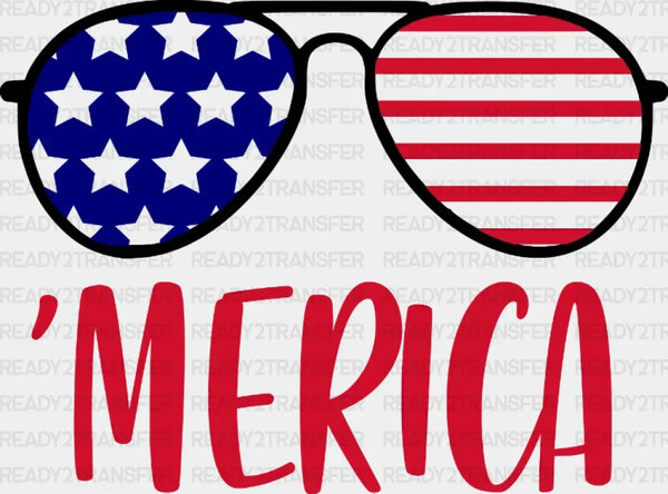 'Merica 4th Of July DTF Heat Transfer, Independence Day Design, Fourth Of July DTF