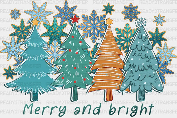 Merry And Bright - Winter Iron On DTF Transfer