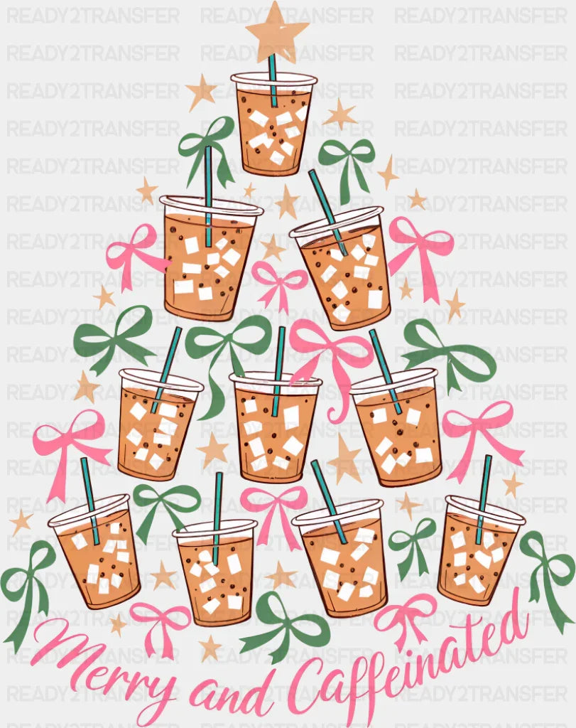 Merry And Caffeinated - Christmas DTF Transfer