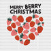 Merry Berry Christmas DTF Transfer ready2transfer Black