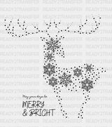 Merry & Bright Deer Dtf Transfer