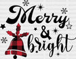 Merry & Bright Dtf Transfer