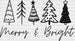 MERRY & BRIGHT DTF Transfer ready2transfer Black