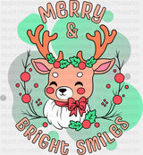 Merry Bright Smiles - Christmas DTF Transfer ready2transfer