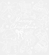 Merry Christmas Black Green White - Christmas DTF Transfer Adult Unisex - S & M (10’’) / Light Color Design (See