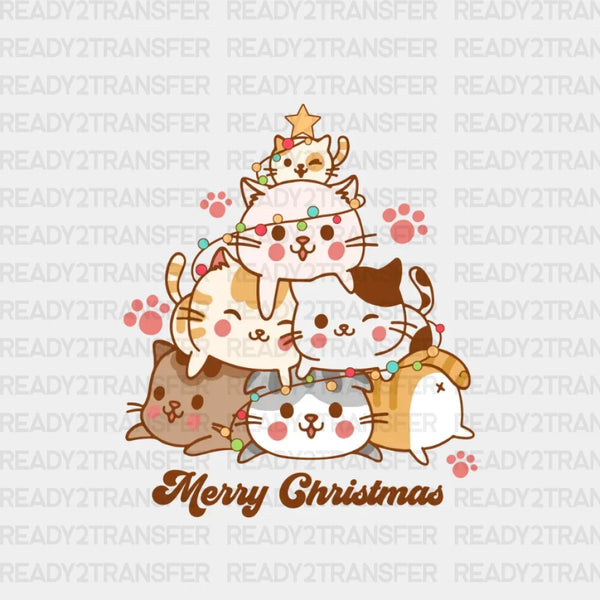 Merry Christmas Cats DTF Transfer