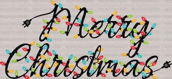 Merry Christmas Colorful DTF Transfer