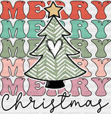 Merry Merry Christmas Design Christmas DTF Transfer ready2transfer