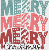 Merry Merry Merry Christmas - Christmas DTF Transfer ready2transfer