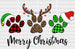 Merry Christmas Footprint DTF Transfer ready2transfer Black