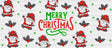 Merry Christmas Gnome Design - Cup Wrap Uv Sticker Permanent Dtf Decal