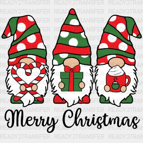 Merry Christmas Gnomes DTF Transfer