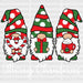 Merry Christmas Gnomes DTF Transfer ready2transfer White