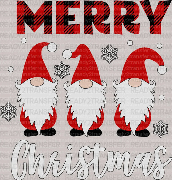 Merry Christmas Gnomies DTF Transfer