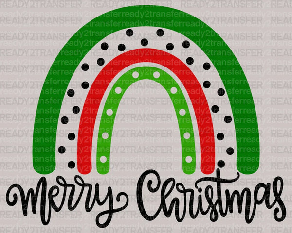 Merry Christmas Green Effect DTF Transfer