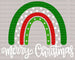 Merry Christmas Green Effect DTF Transfer ready2transfer White