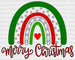 Merry Christmas Heart DTF Transfer ready2transfer Lined