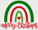 Merry Christmas Heart DTF Transfer ready2transfer Black