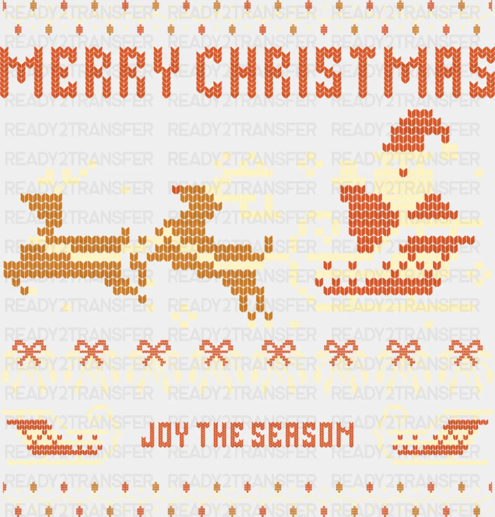 Merry Christmas Joy The Season - Christmas DTF Transfer ready2transfer
