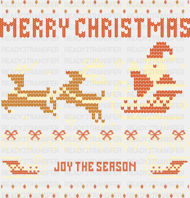 Merry Christmas Joy The Season - Christmas DTF Transfer ready2transfer