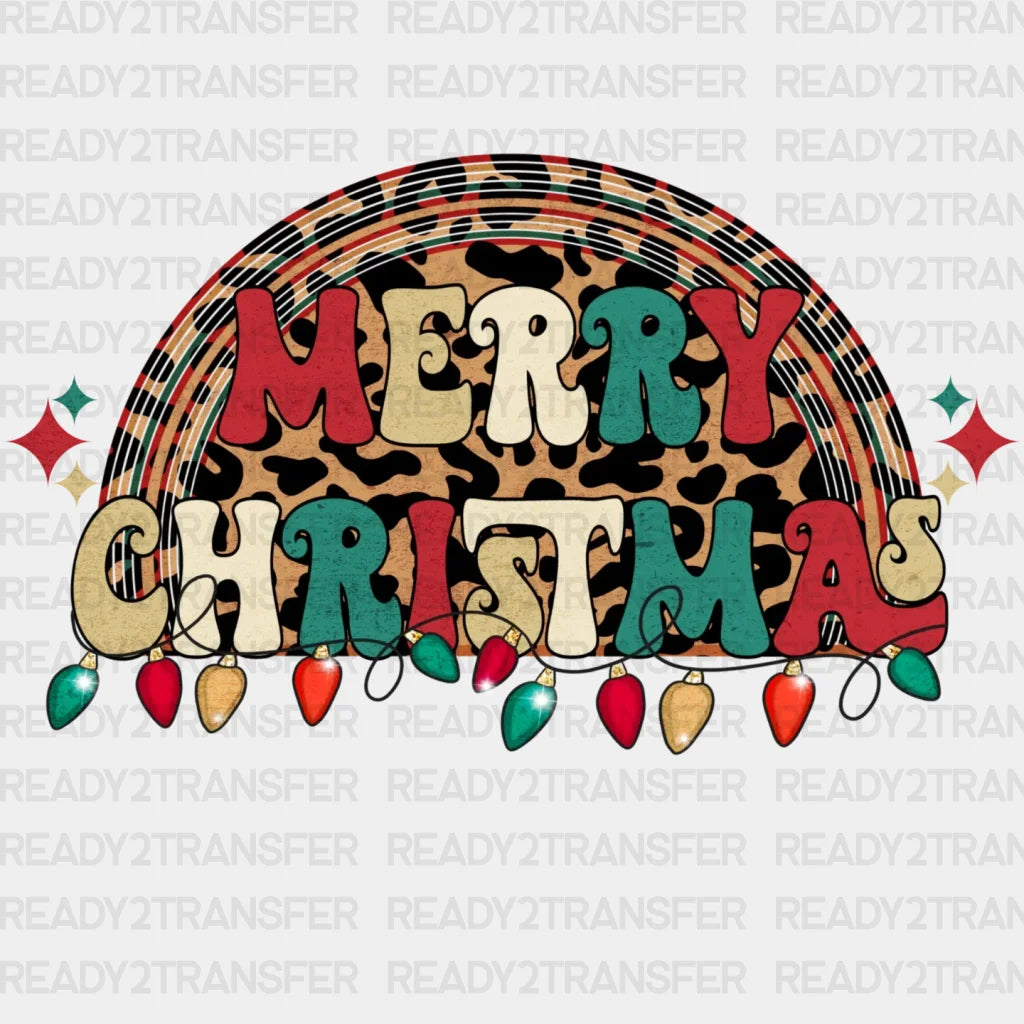 Merry Christmas Lights Dtf Transfer