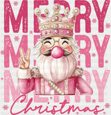 Merry Christmas Pink Design - Christmas DTF Transfer