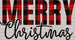 Merry Christmas Red And Black Effect DTF Transfer ready2transfer Black
