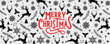 Merry Christmas Red Design - Cup Wrap Uv Sticker Permanent Dtf Decal