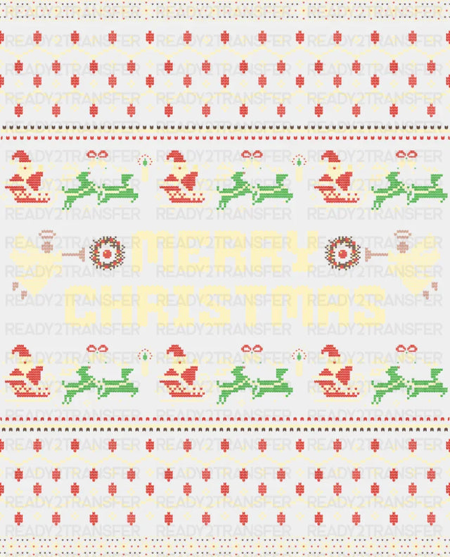 Merry Christmas Santa's Sleigh - Christmas DTF Transfer ready2transfer