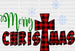 Merry Christmas Snow DTF Transfer ready2transfer Black