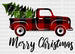 Merry Christmas Truck DTF Transfer ready2transfer Black
