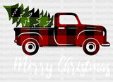 Merry Christmas Truck Dtf Transfer