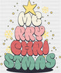 Merry Christmas Typography Art - Christmas DTF Transfer