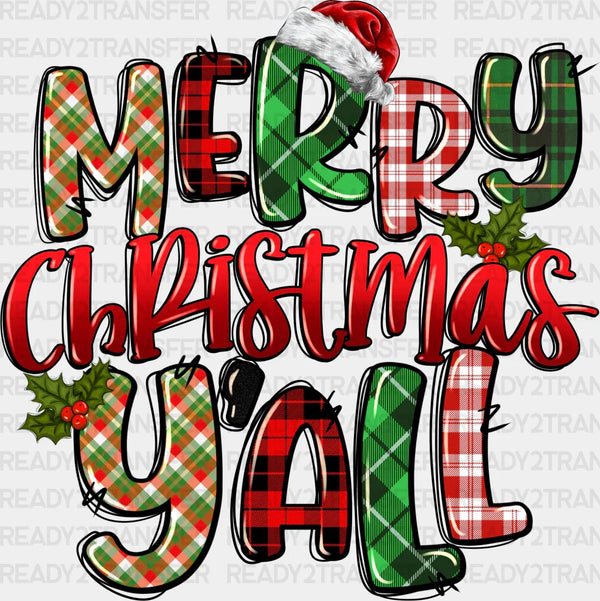 Merry Christmas Y'all Christmas Design Christmas  DTF Transfer