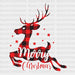 Merry Deer Christmas DTF Transfer ready2transfer Lined