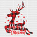 Merry Deer Christmas DTF Transfer ready2transfer Black