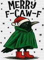 Merry F Caw F - Christmas DTF Transfer Adult Unisex - S & M (10’’) / Dark Color Design (See Imaging)