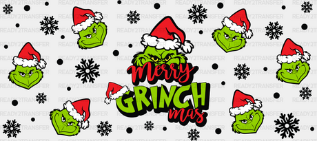 Merry Grinchmas - Christmas Cup Wrap Uv Sticker Permanent Dtf Decal