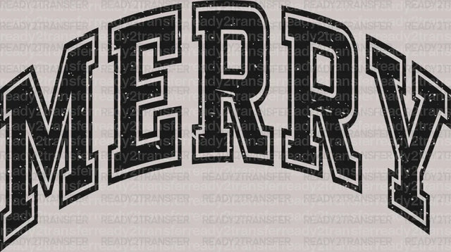 MERRY OUTLINED DTF Transfer - ready2transfer